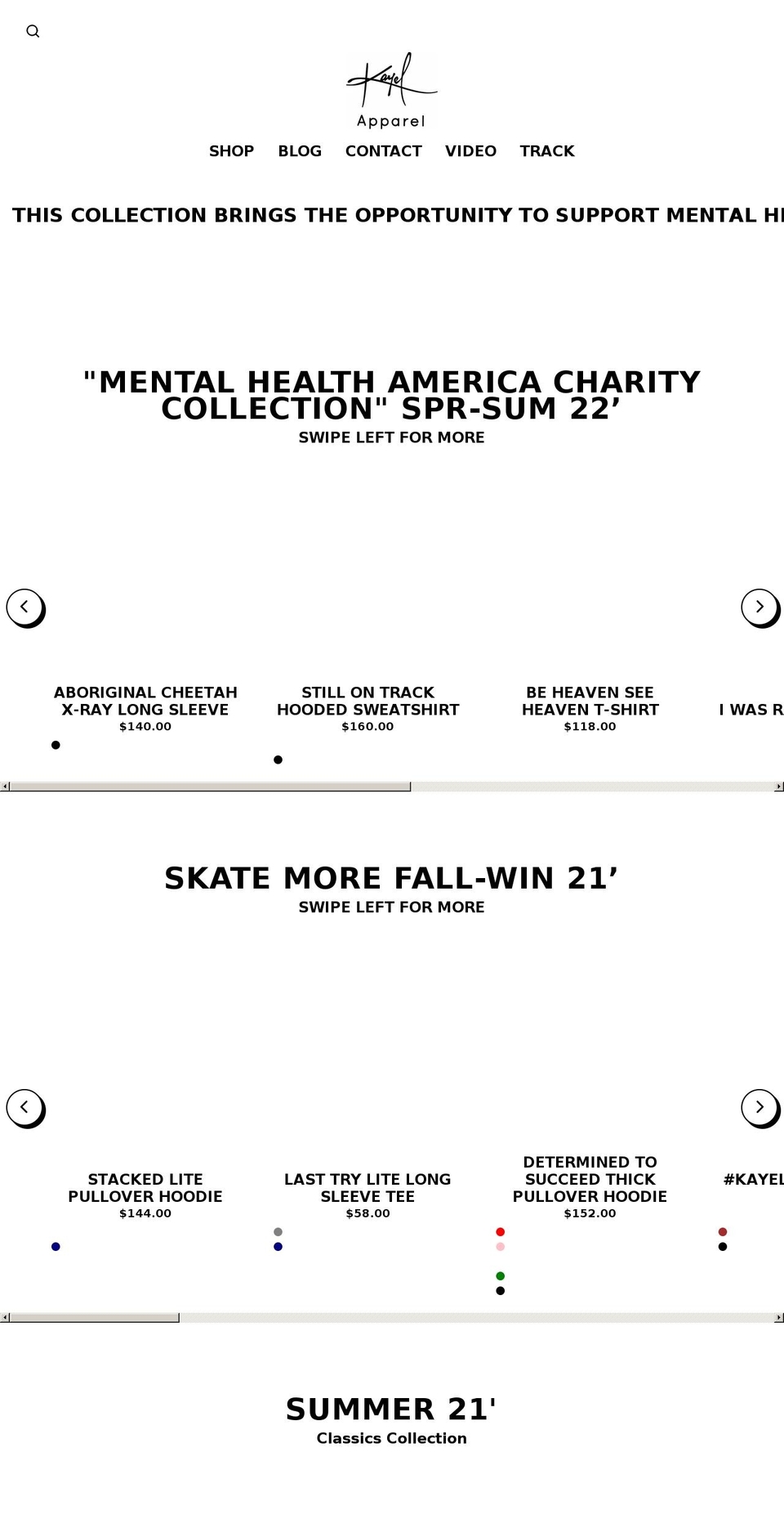 kayelapparel.com shopify website screenshot