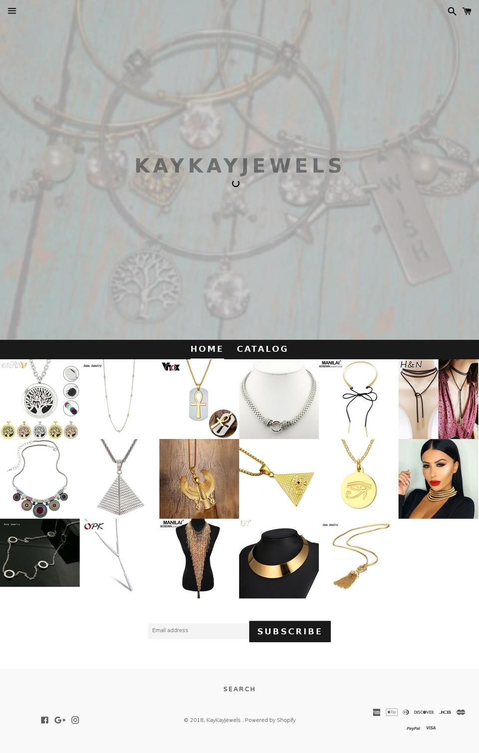 kaykayjewels.com — Shopify storefront screenshot