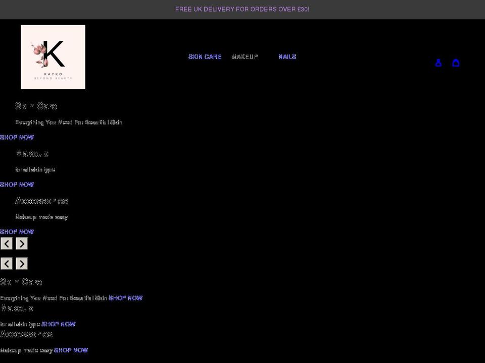 kayko.co.uk shopify website screenshot