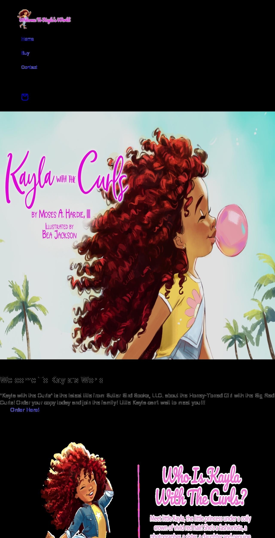 kaylawiththecurls.com shopify website screenshot