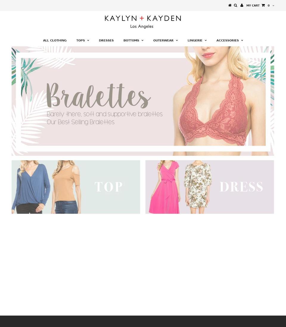 kaylynkayden.com — Shopify storefront screenshot