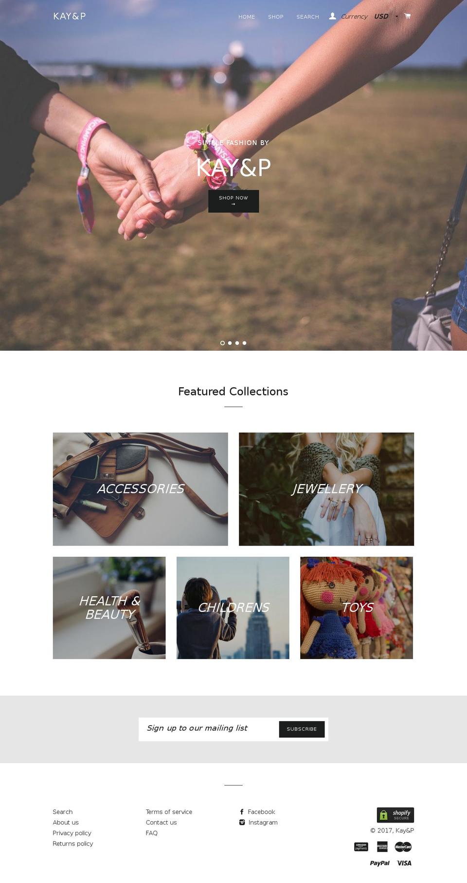 kaynp.com shopify website screenshot