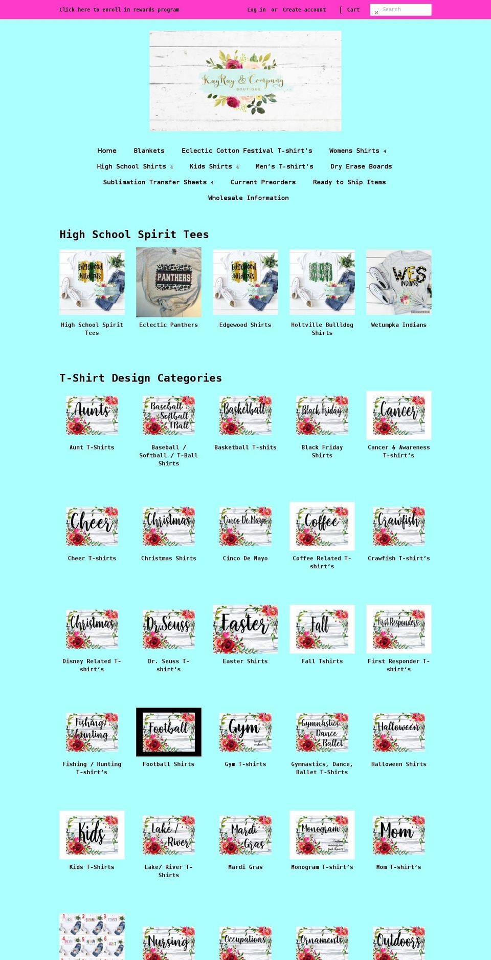 kayrayandcompany.com — Shopify storefront screenshot