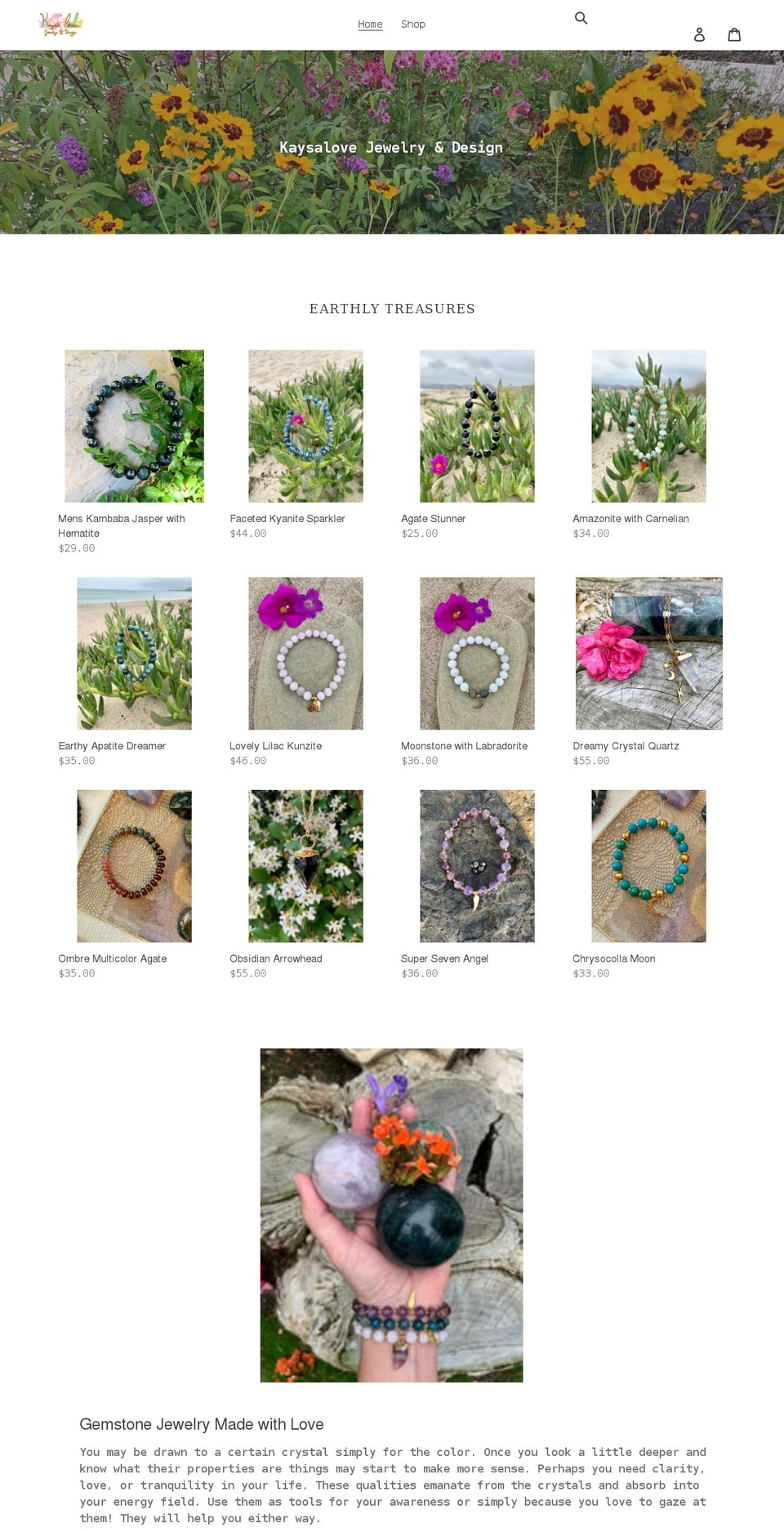 kaysalove.com shopify website screenshot