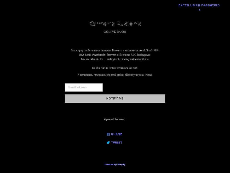 kayskustoms.com shopify website screenshot