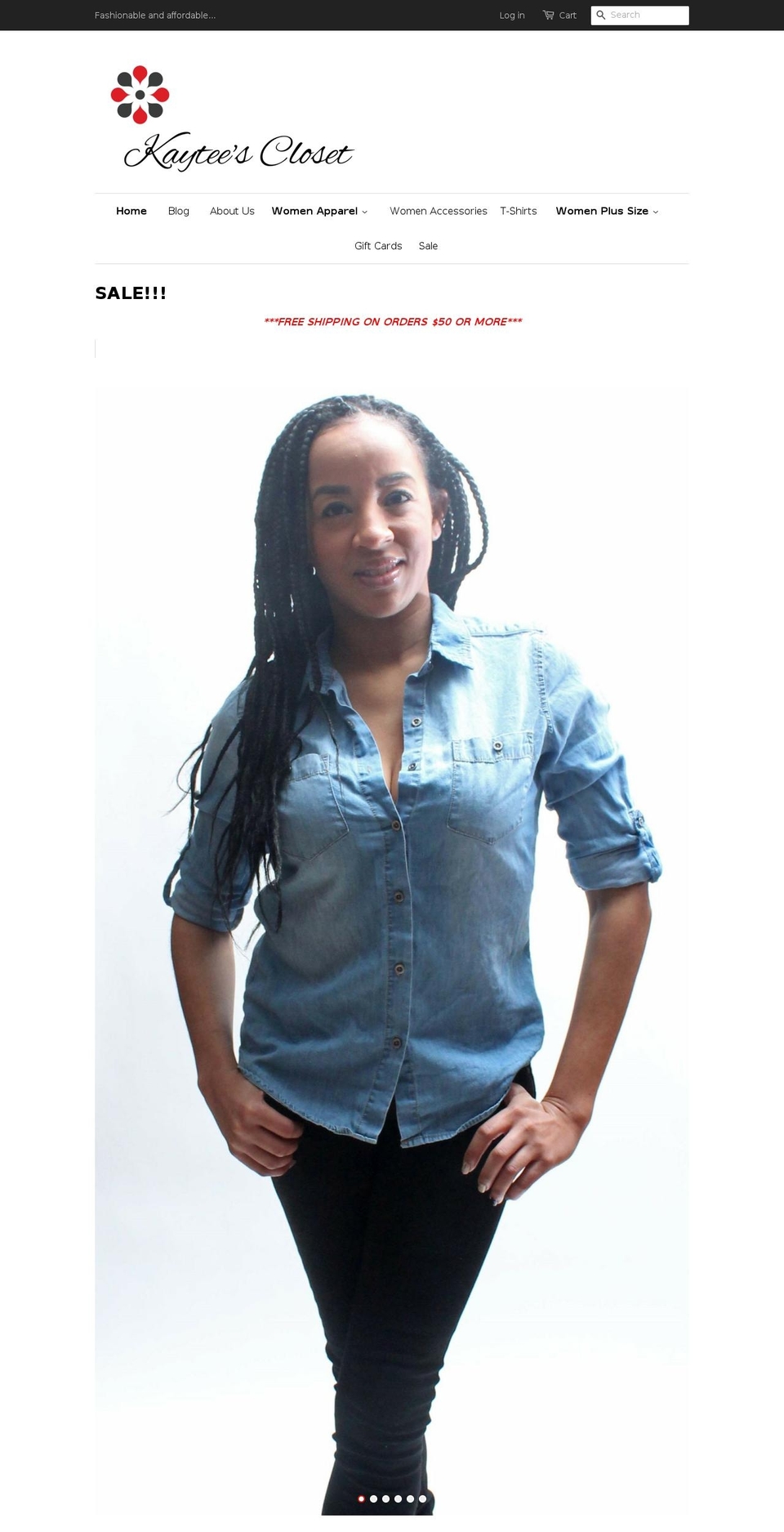 kayteescloset.com shopify website screenshot