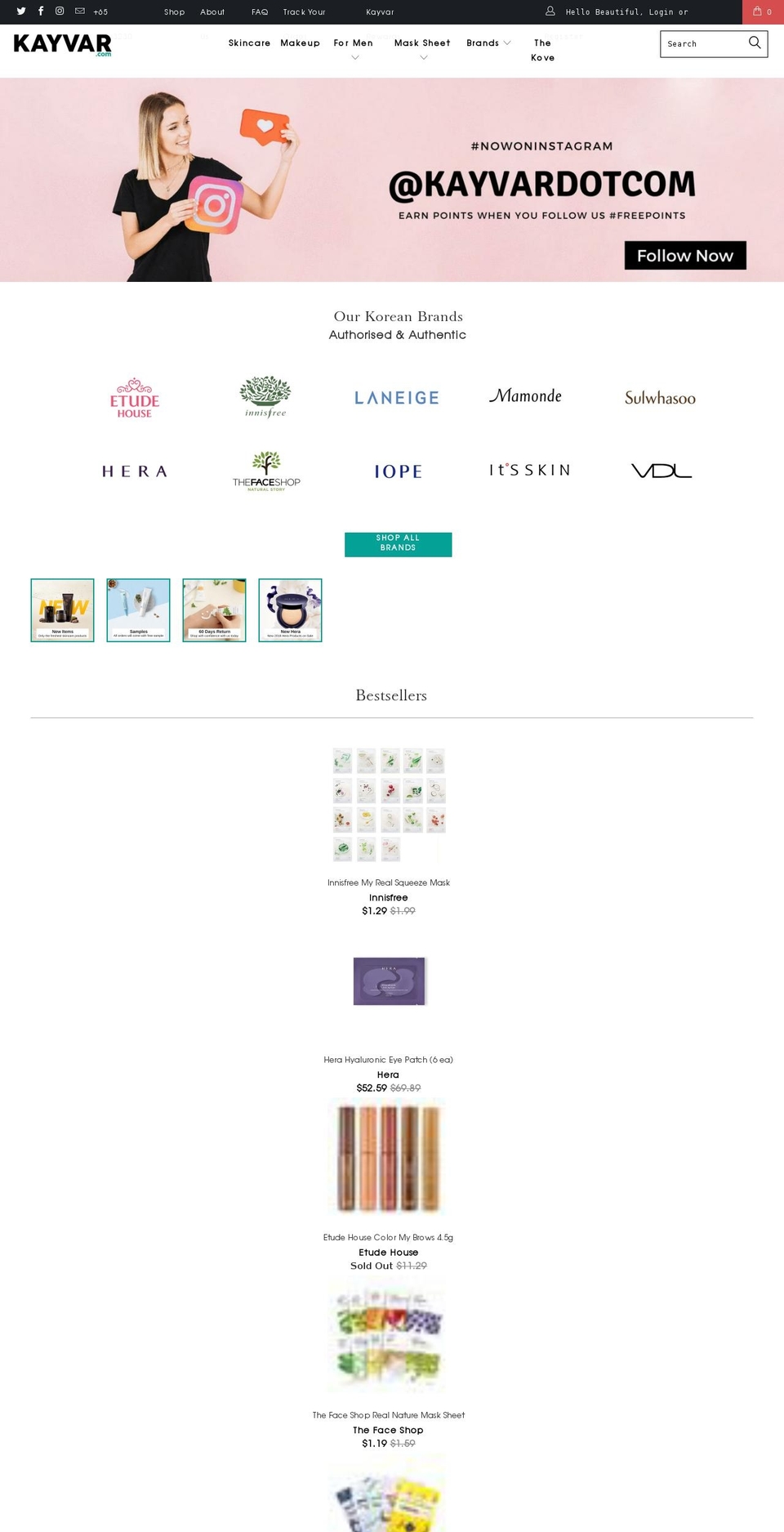 kayvar.com — Shopify storefront screenshot