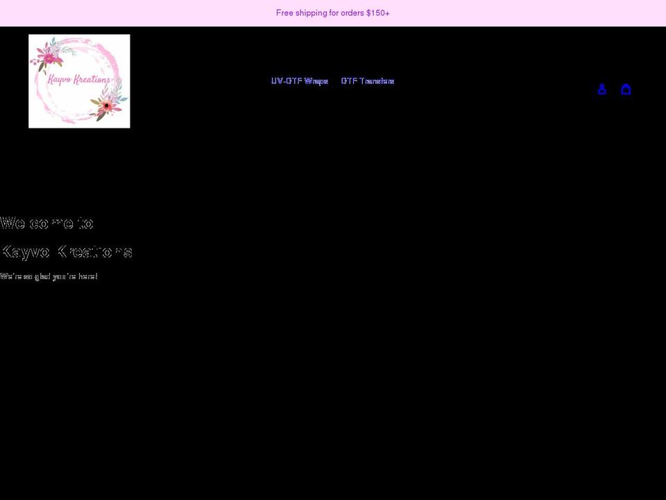 kayvokreations.com shopify website screenshot