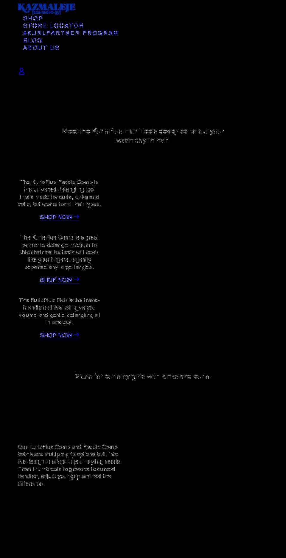 kazmaleje.com shopify website screenshot