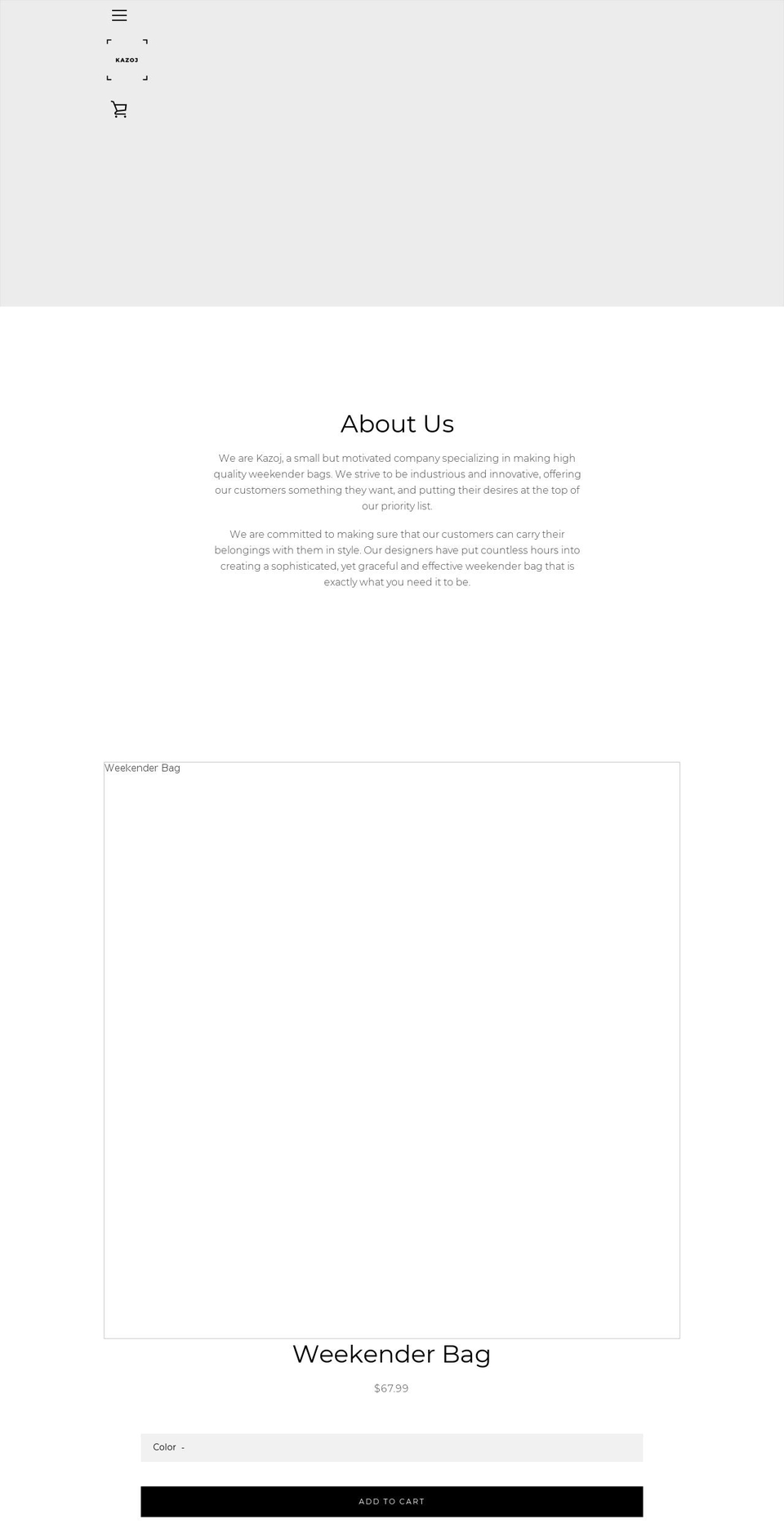 kazoj.com — Shopify storefront screenshot