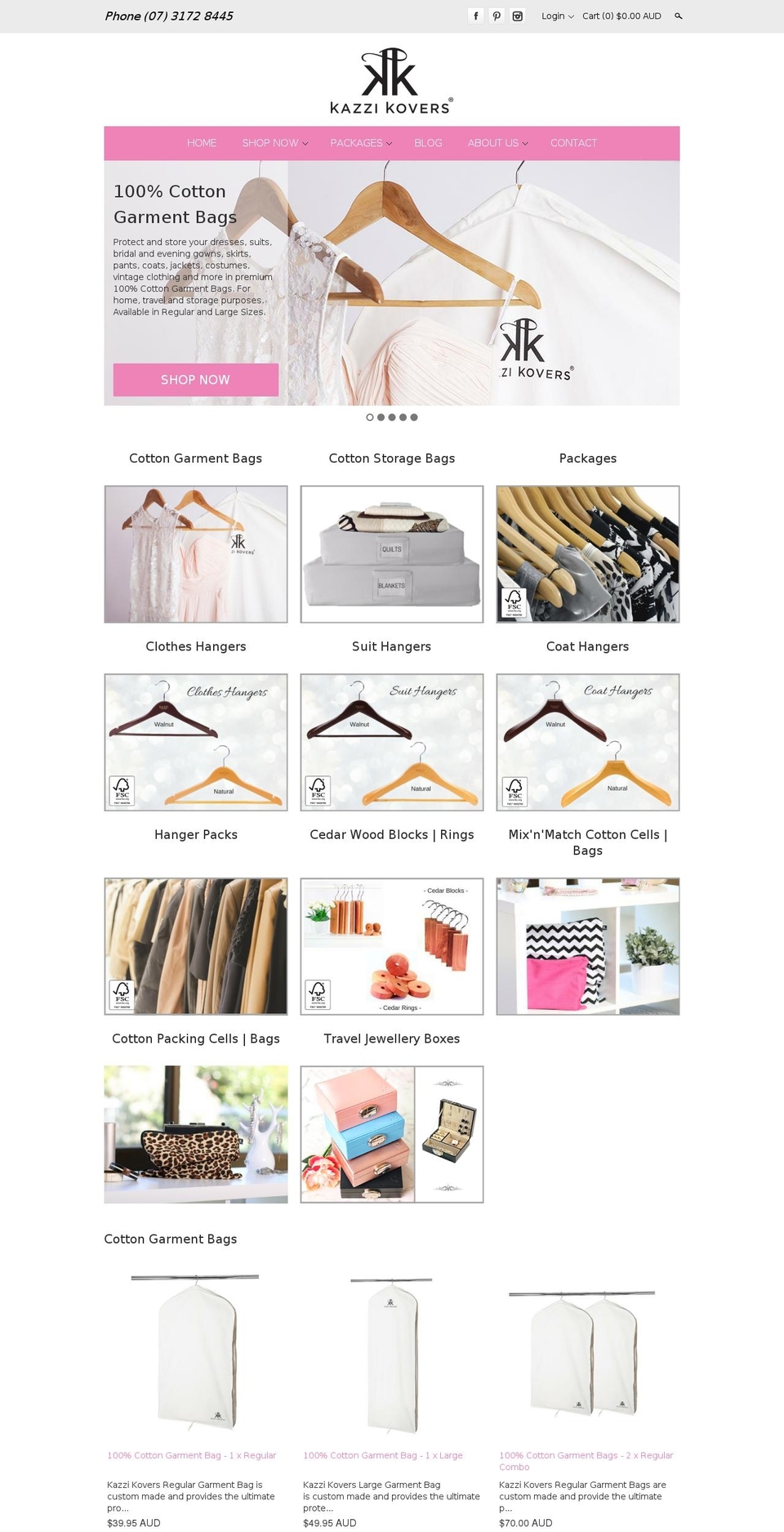 kazzikovers.com.au shopify website screenshot