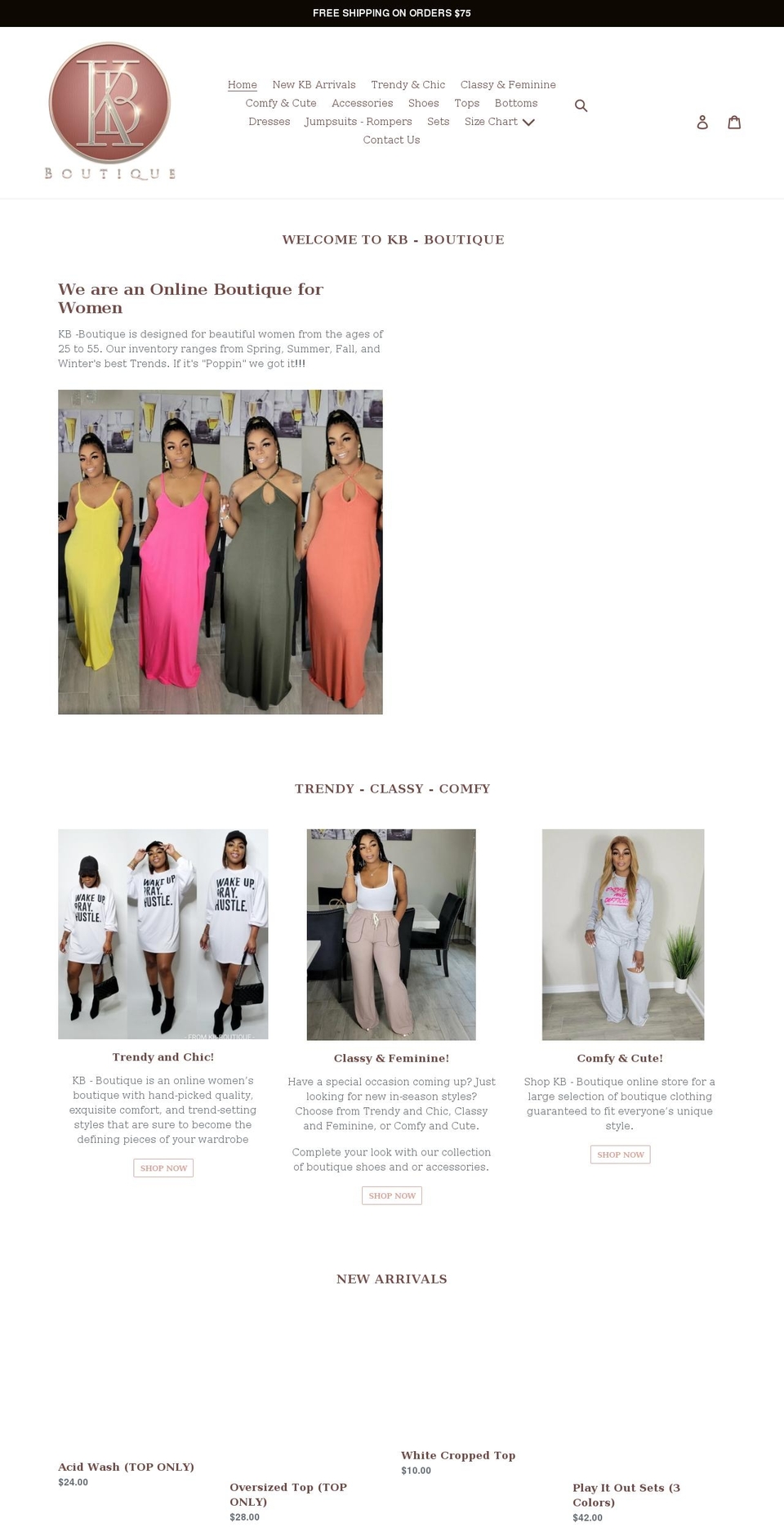 kb-boutique.com shopify website screenshot