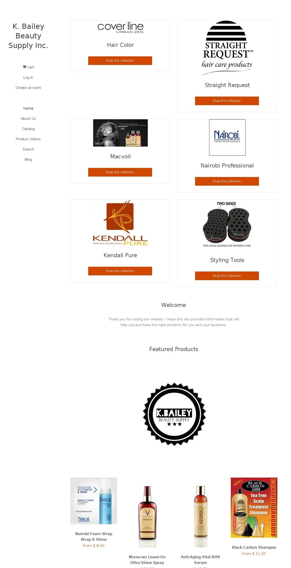 kbaileybeauty.com shopify website screenshot