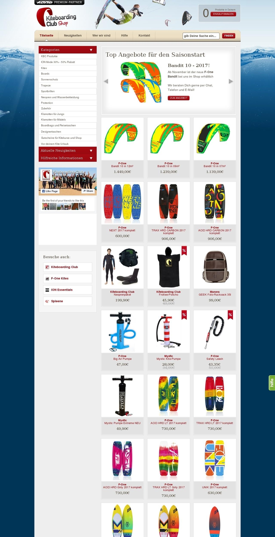 kbc-shop.com shopify website screenshot