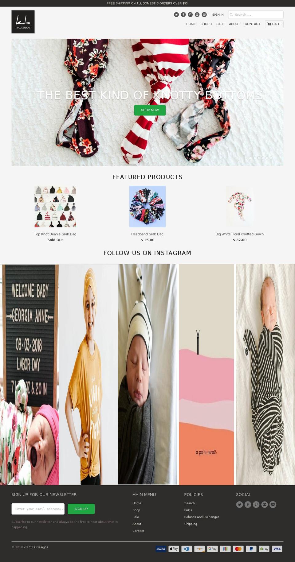 kbcute.com — Shopify storefront screenshot