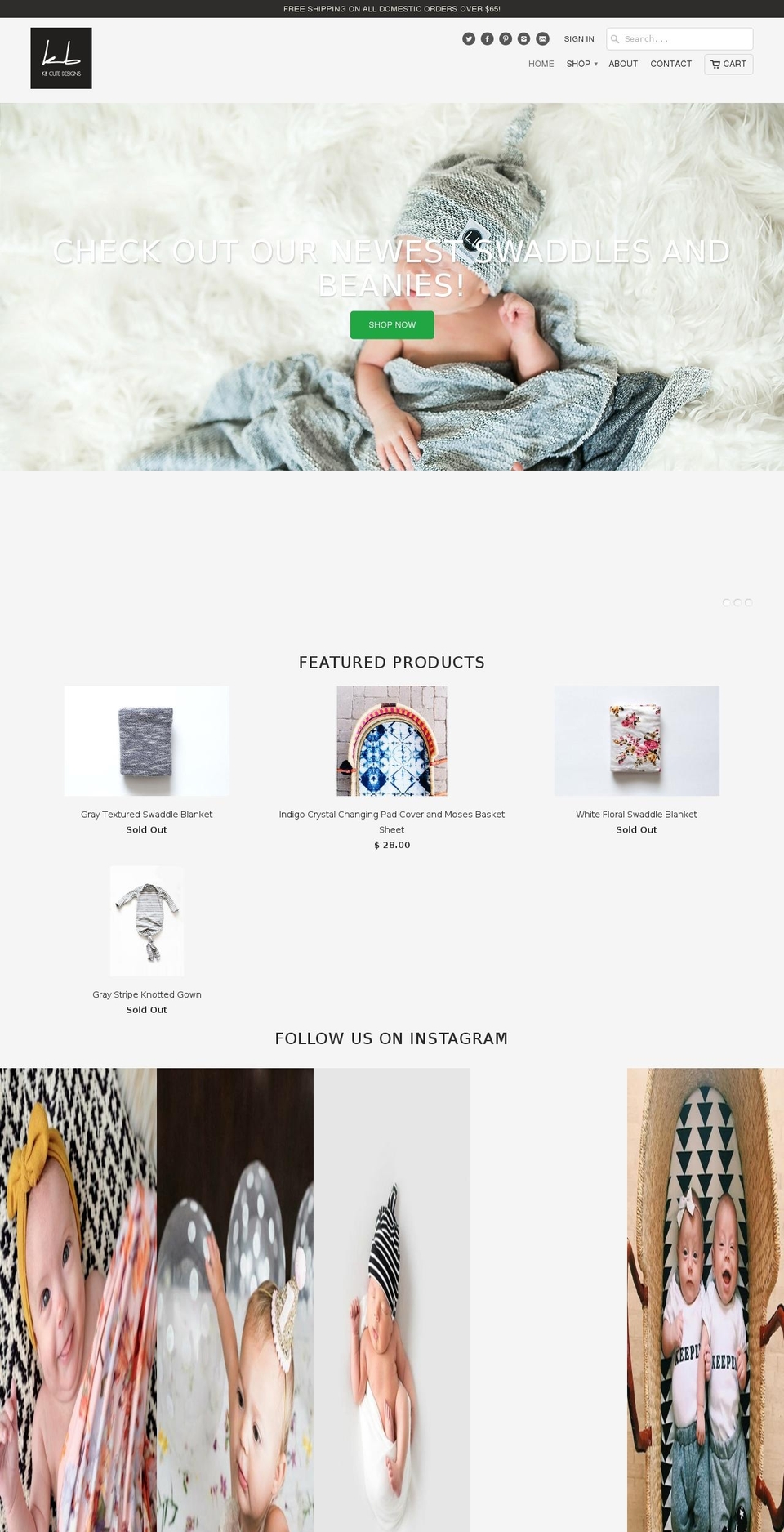 kbcutedesigns.com shopify website screenshot