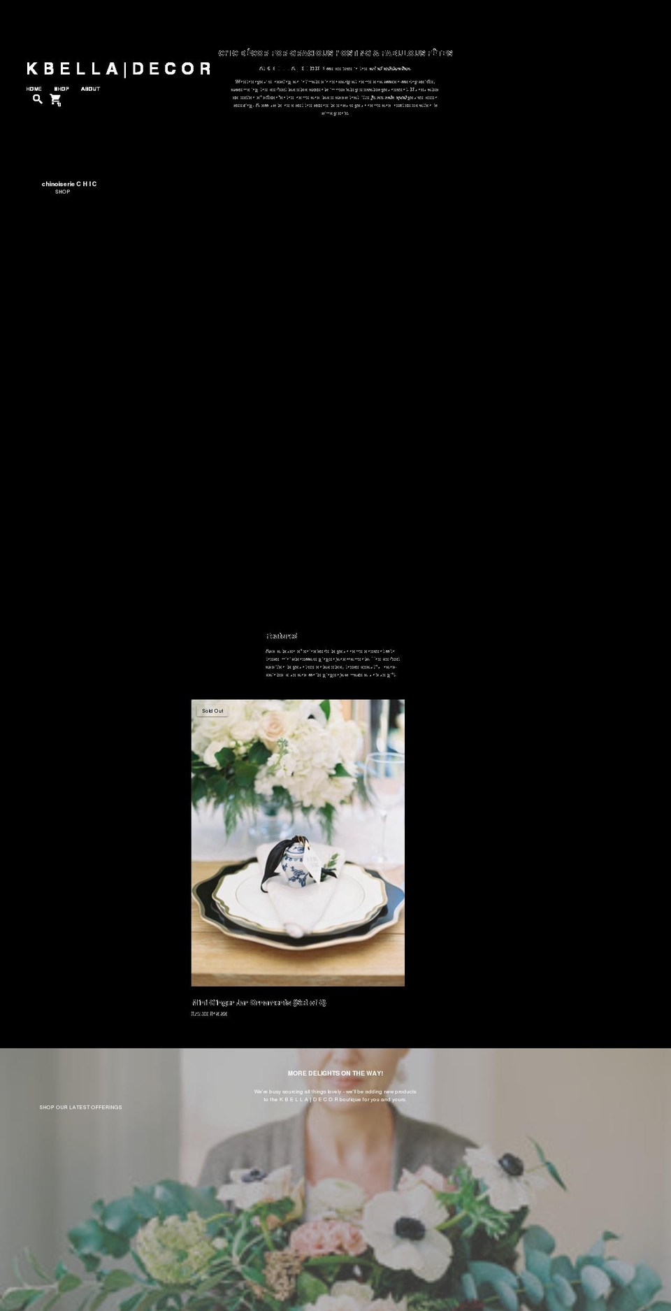 kbelladecor.com shopify website screenshot