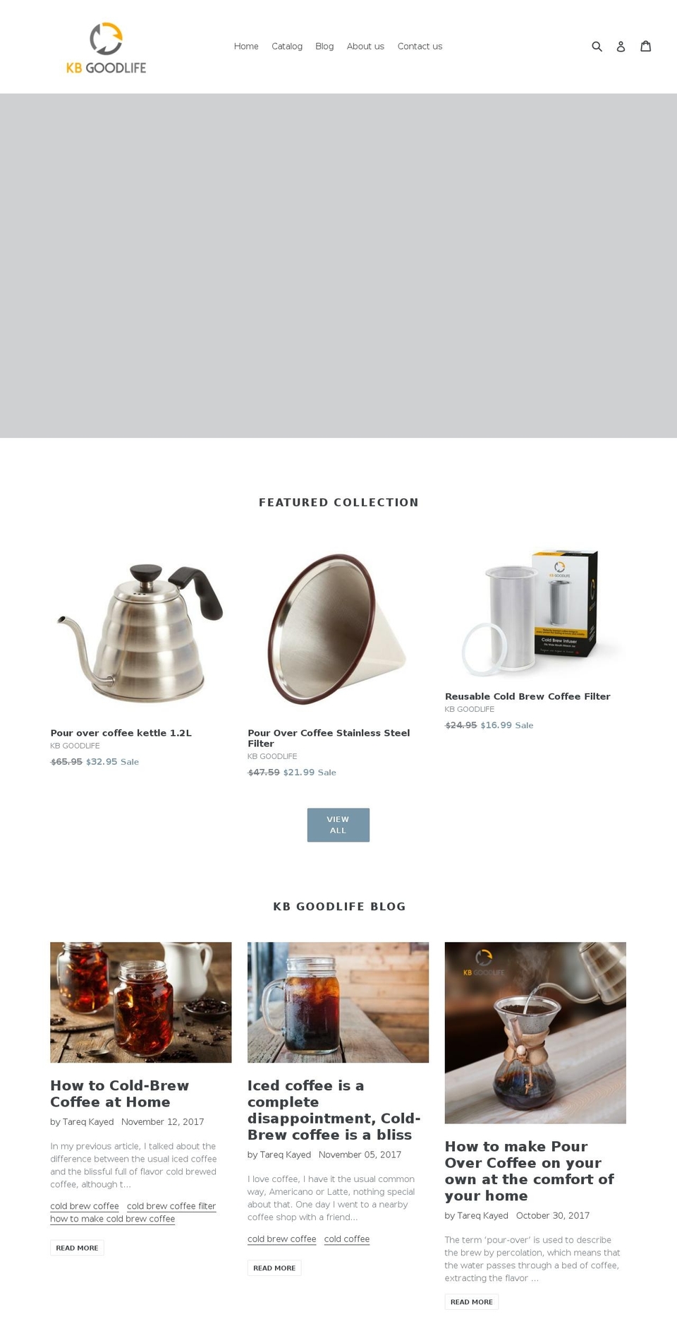 kbgoodlife.com — Shopify storefront screenshot