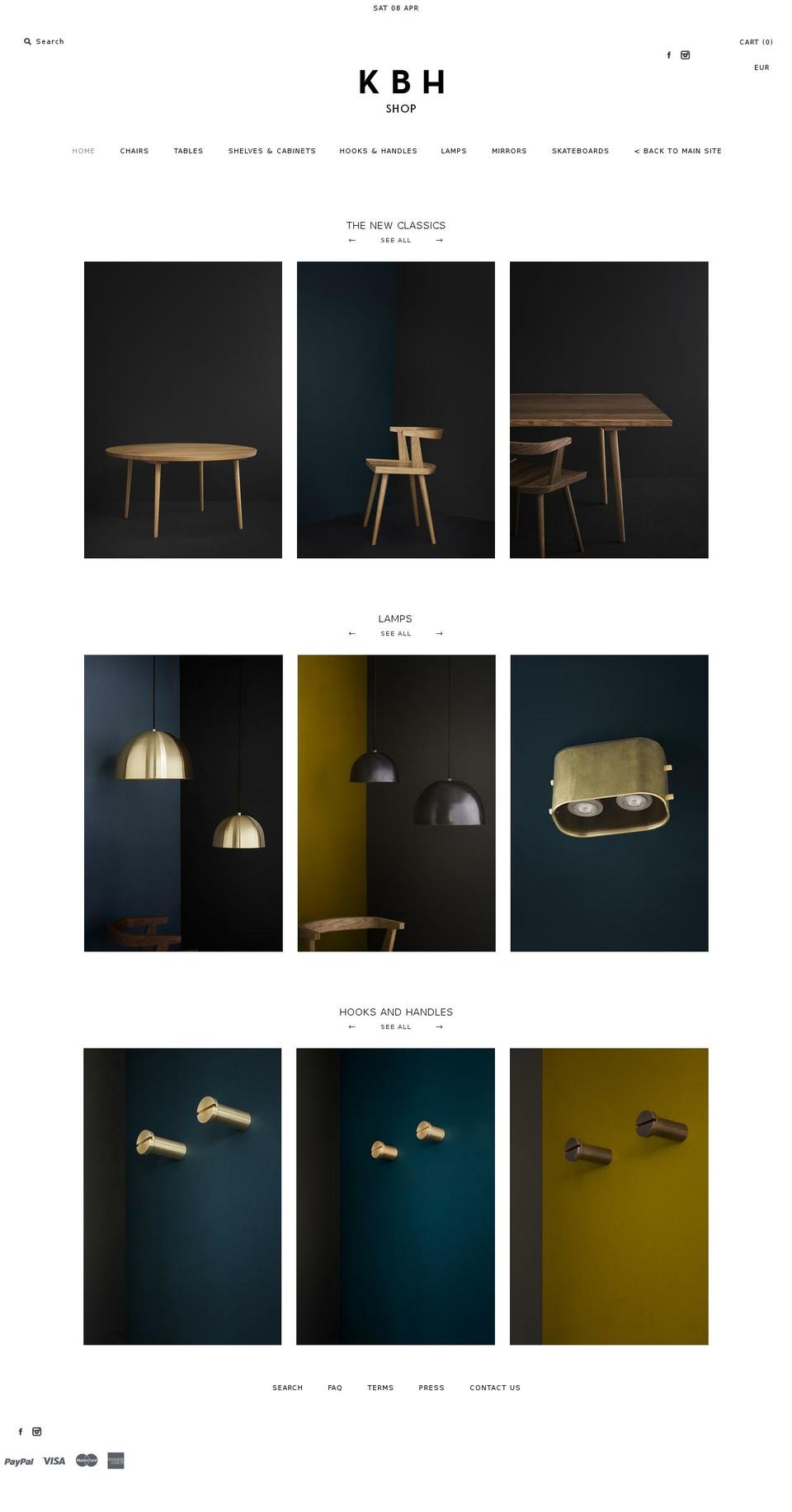 kbhshop.com shopify website screenshot
