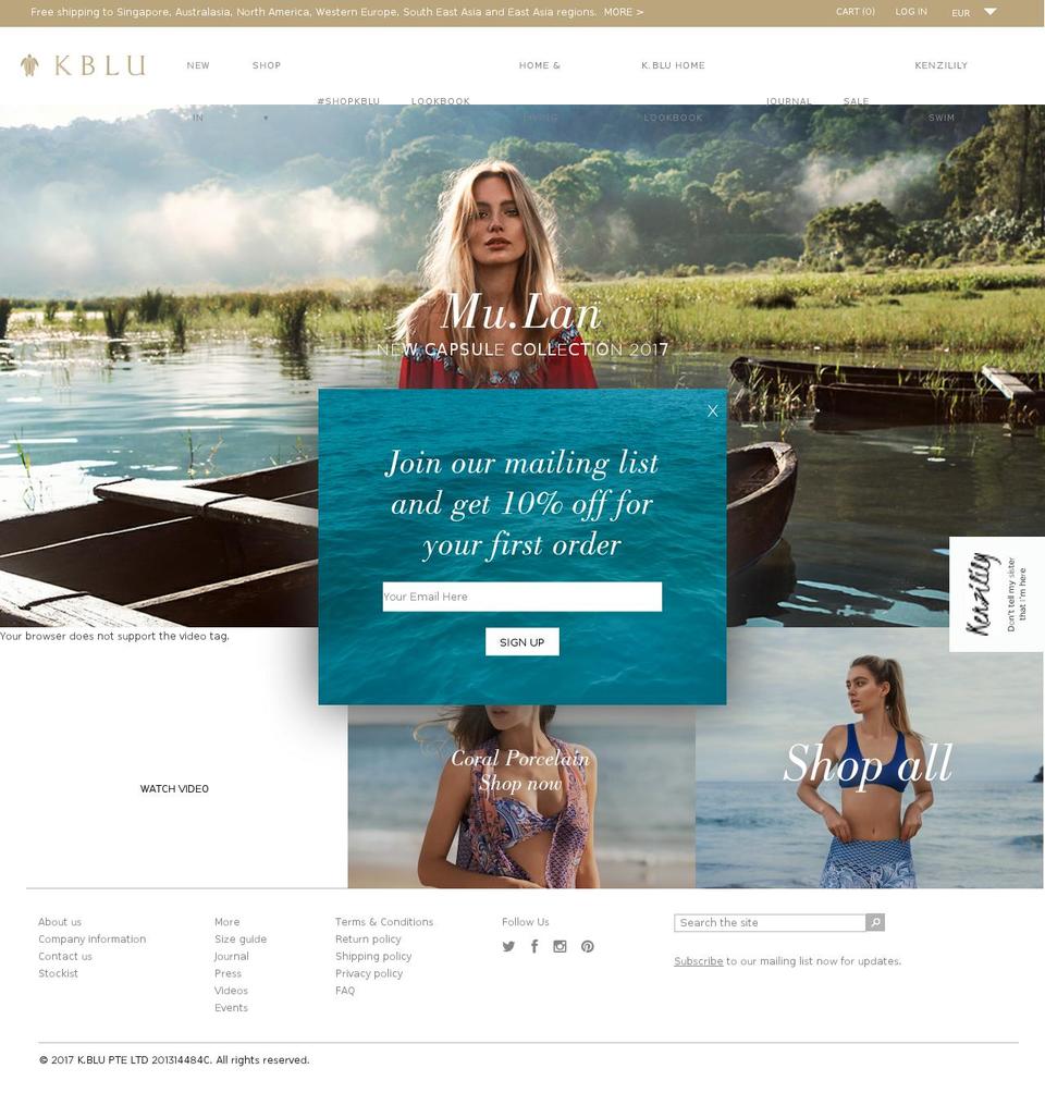Summer Shopify theme site example kblu.com