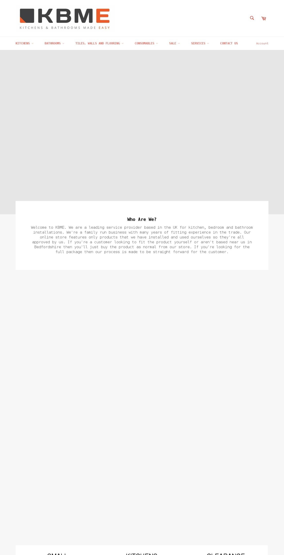 kbme.co.uk shopify website screenshot