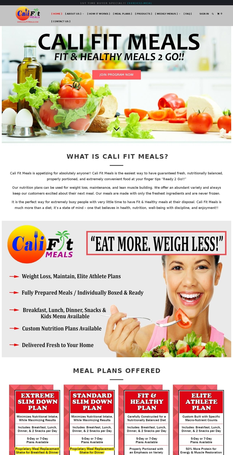 kbrfitmeals.com shopify website screenshot