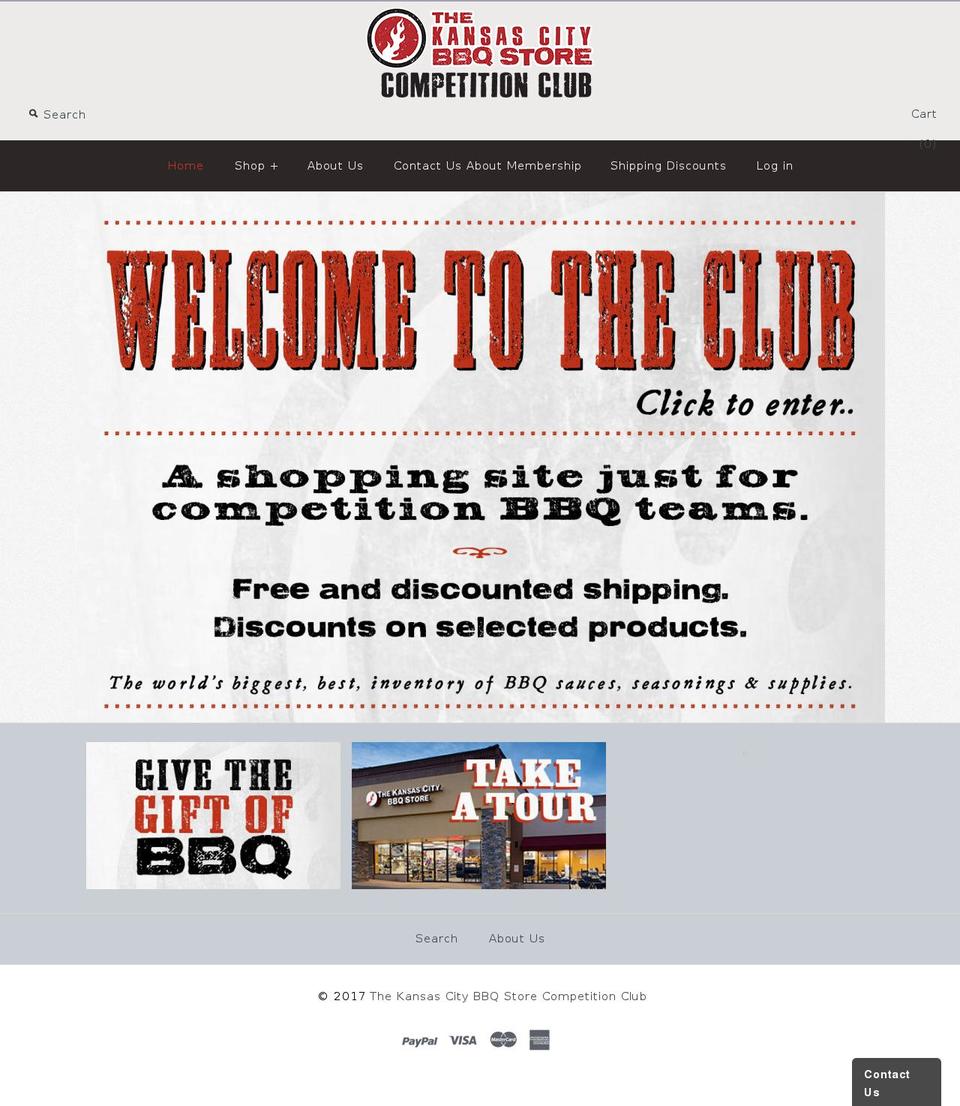 kcbbqcompetitionclub.com shopify website screenshot
