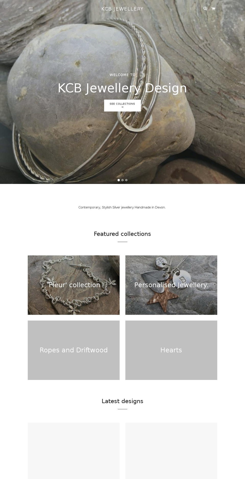 kcbjewellery.com — Shopify storefront screenshot
