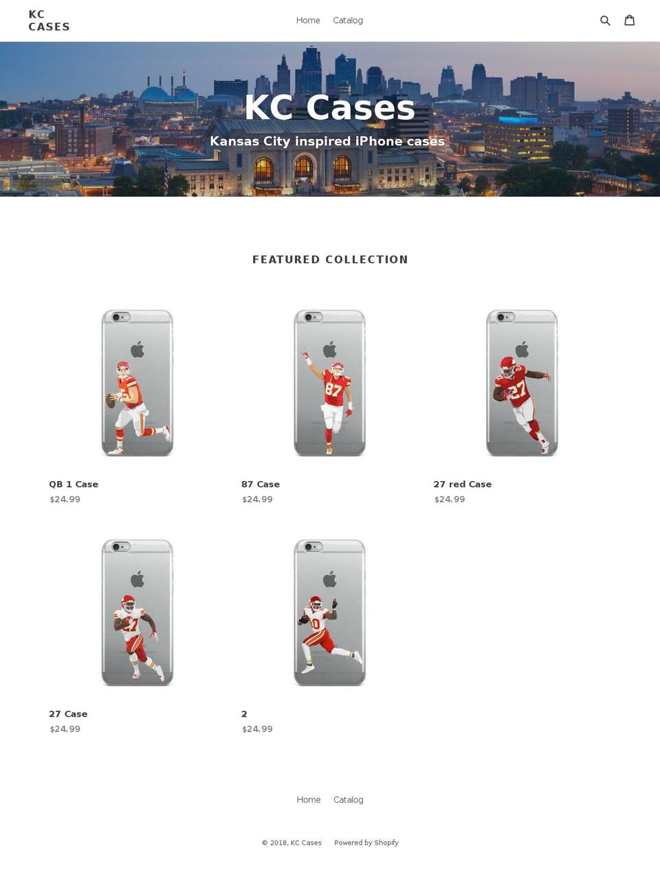 kccases.com shopify website screenshot