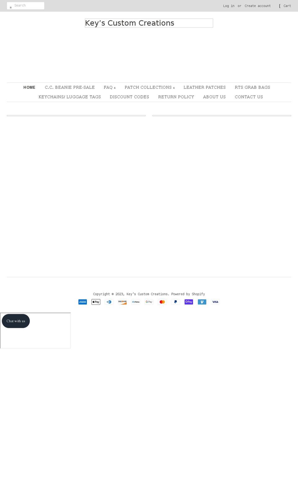 kccpatches.com shopify website screenshot