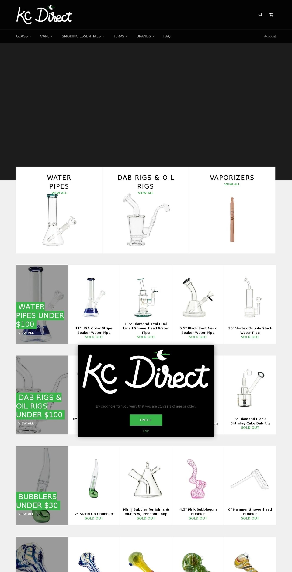 Start Shopify theme site example kcdirectonline.com