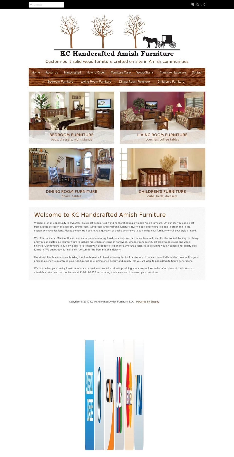 kchandcraftedamishfurniture.com shopify website screenshot