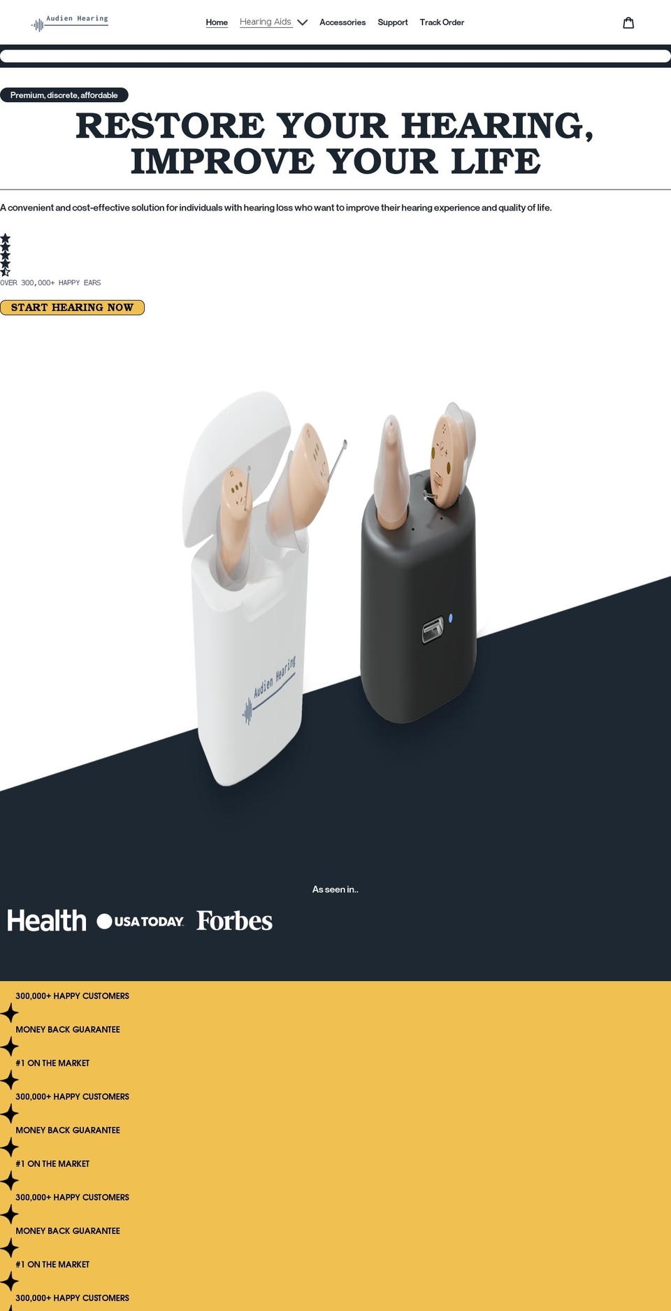 kchear.com shopify website screenshot