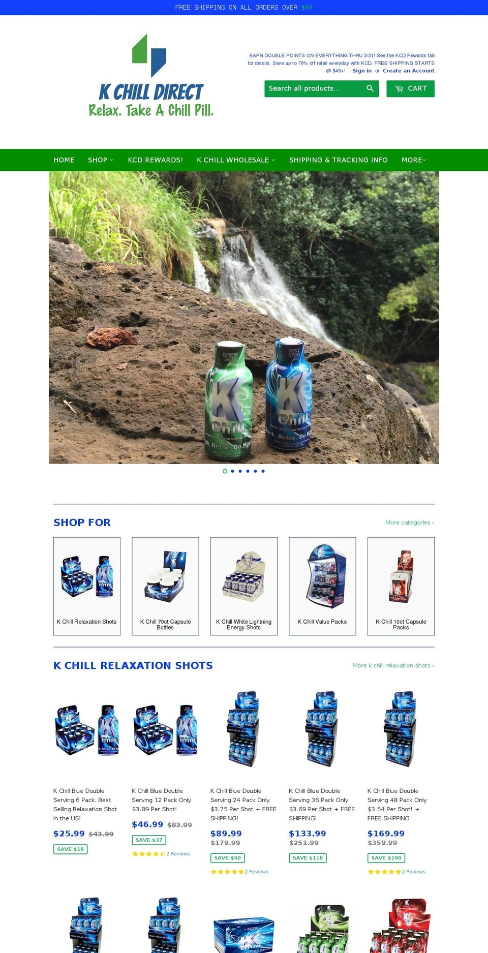 kchilldirect.com shopify website screenshot