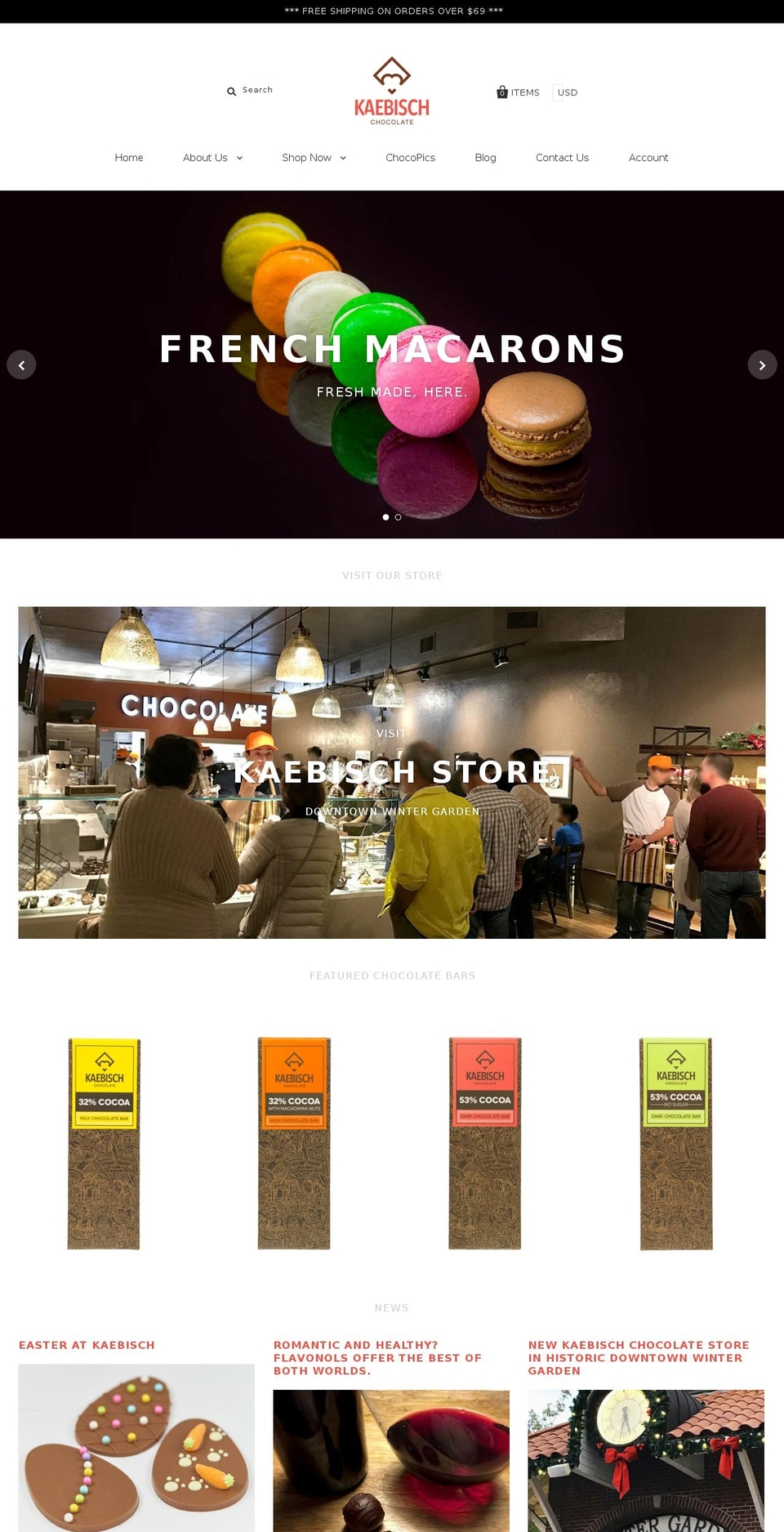 New Pacific Shopify theme site example kchoc.com