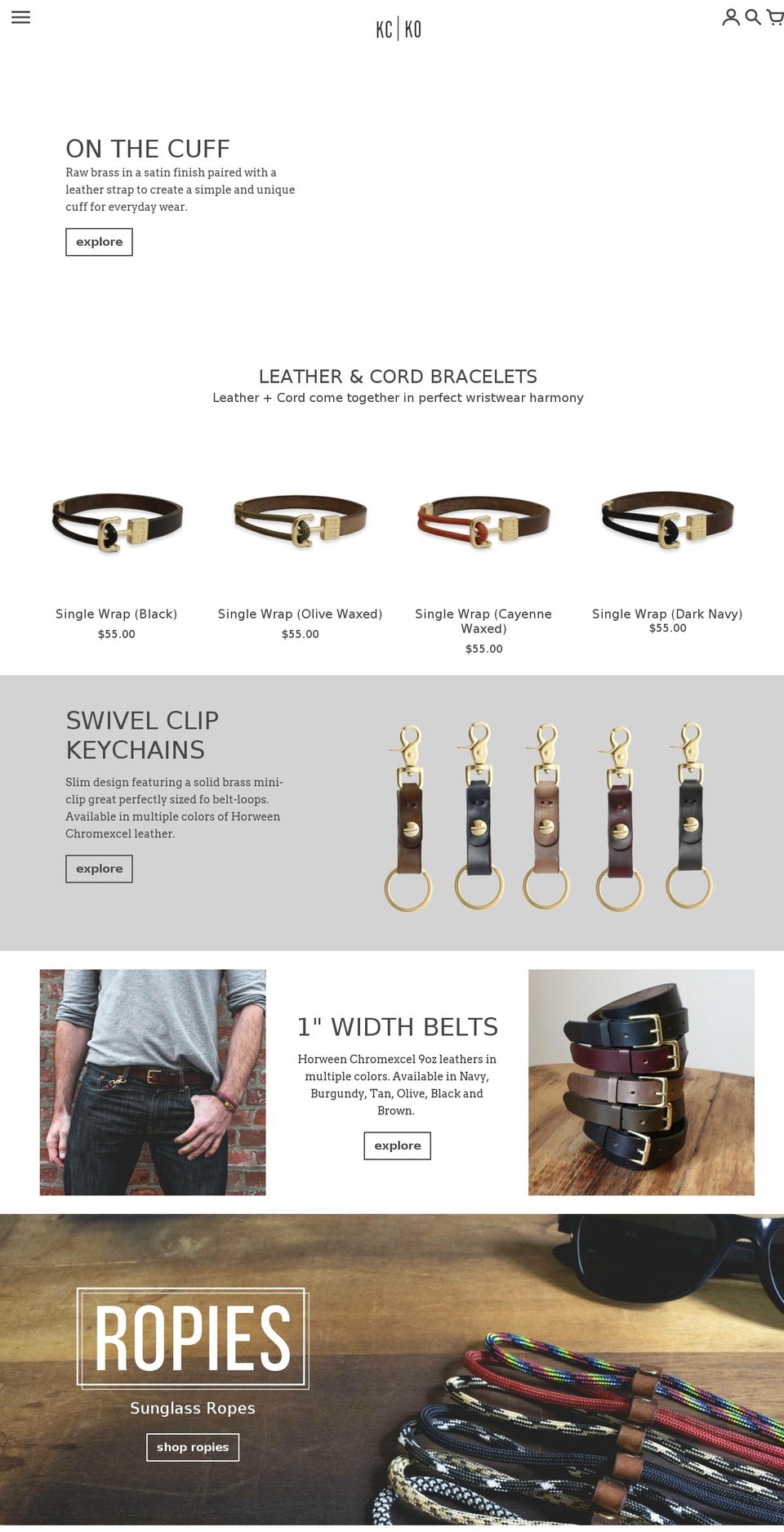 kcko.us shopify website screenshot