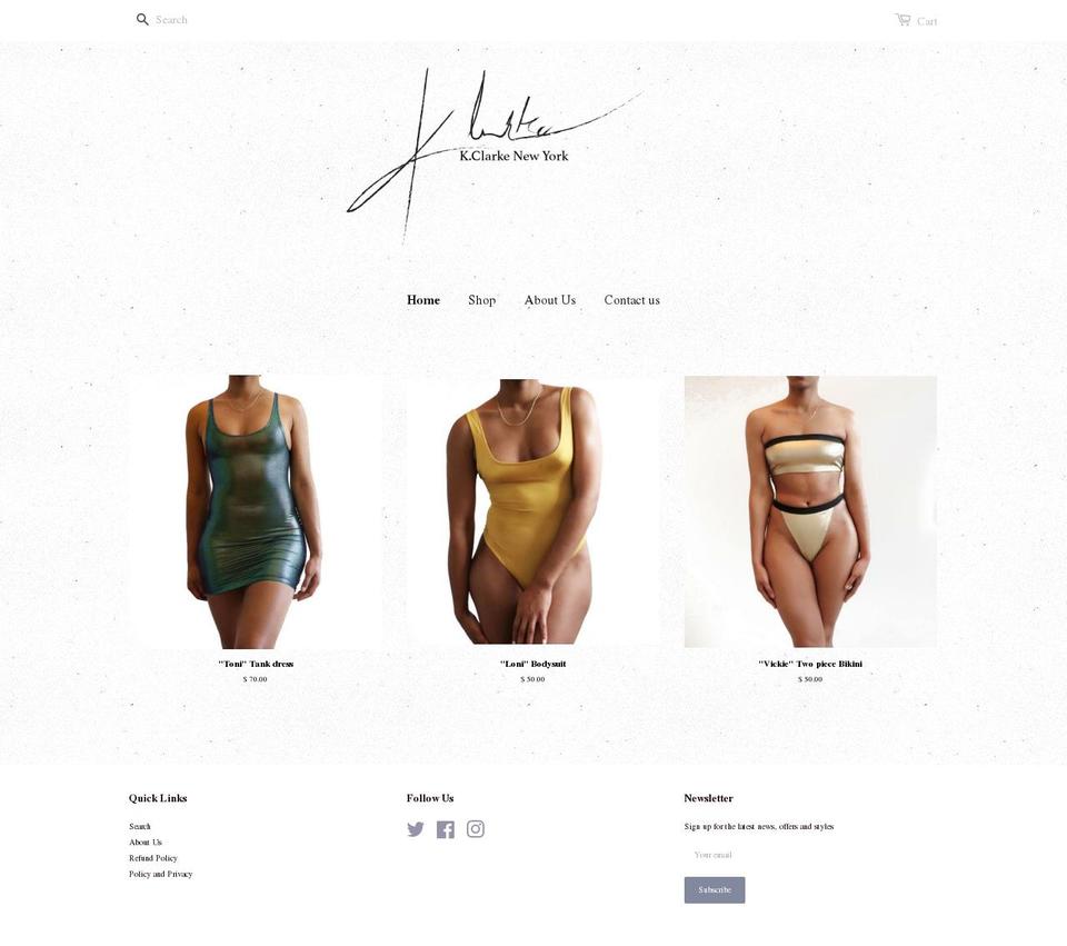 kclarkeny.com — Shopify storefront screenshot