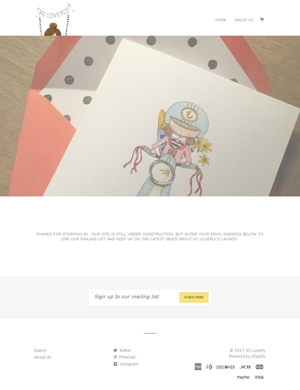 kcloverly.com shopify website screenshot