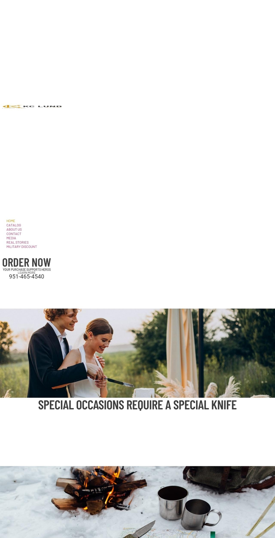kclundblades.com shopify website screenshot