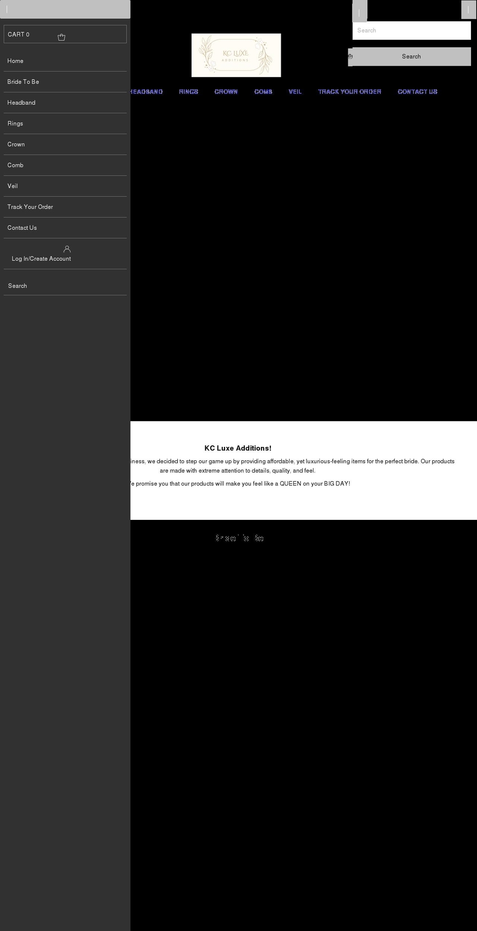 kcluxeadditions.com shopify website screenshot