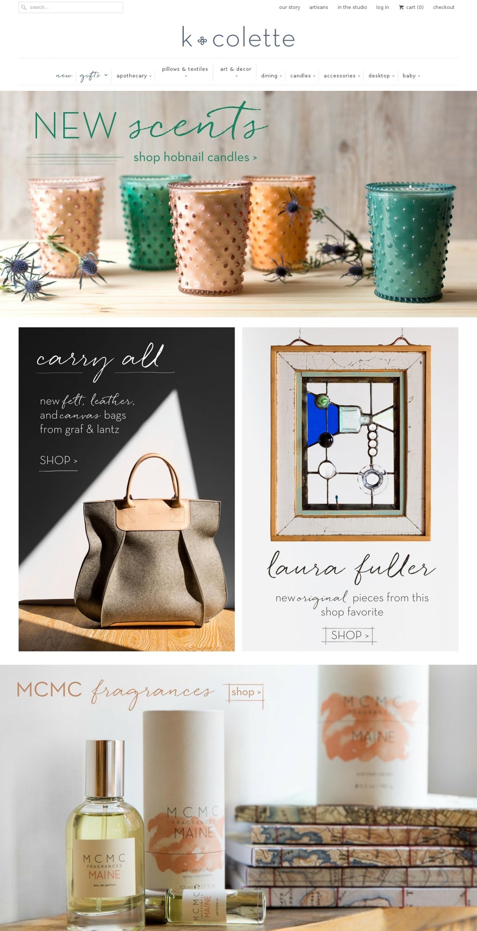 kcolettes.com shopify website screenshot