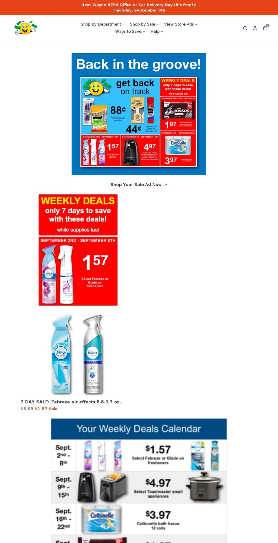 kcosavings.com shopify website screenshot