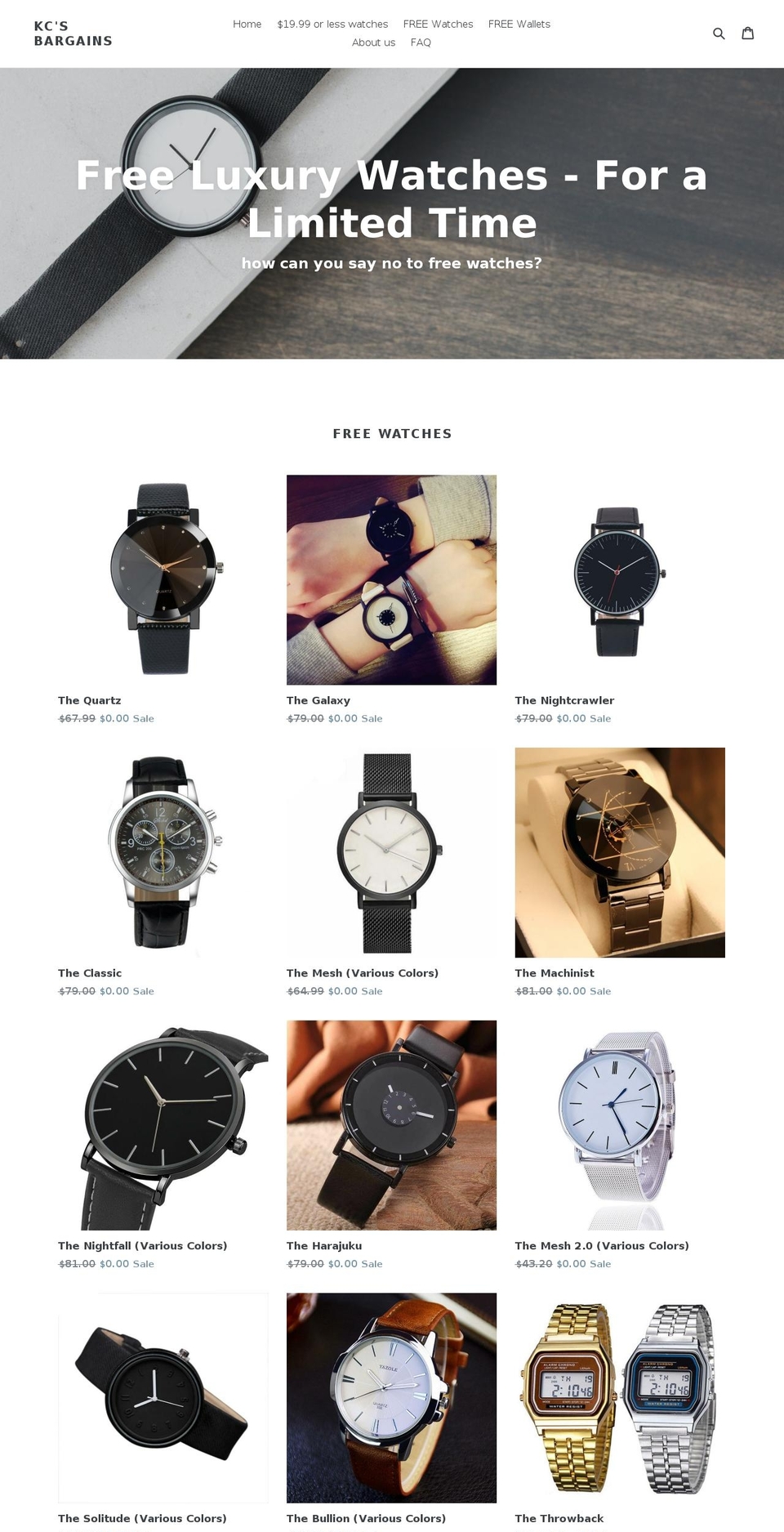 kcsbargains.com — Shopify storefront screenshot