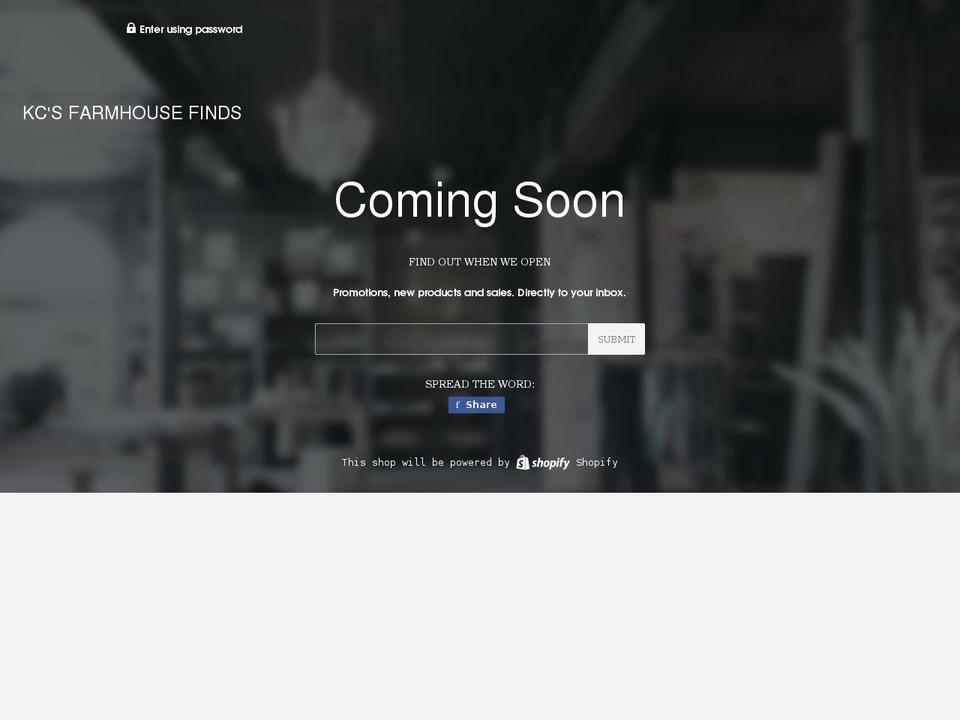 kcsfarmhousefinds.com shopify website screenshot
