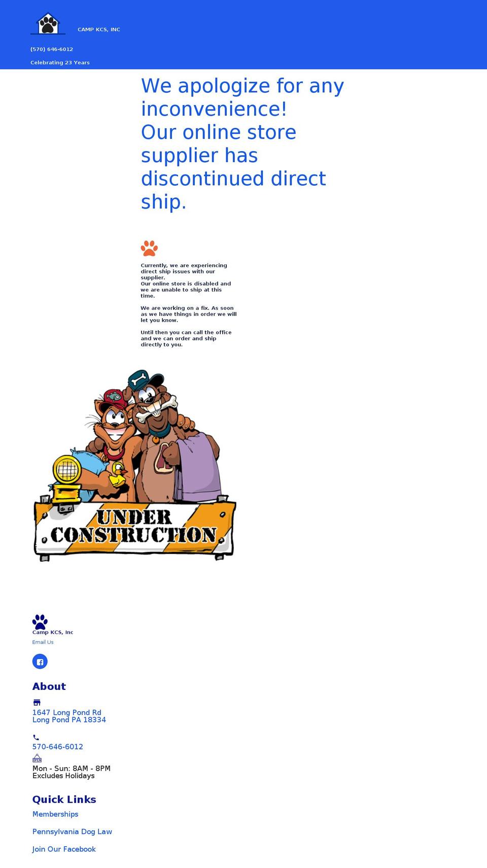 kcspetplaza.com shopify website screenshot