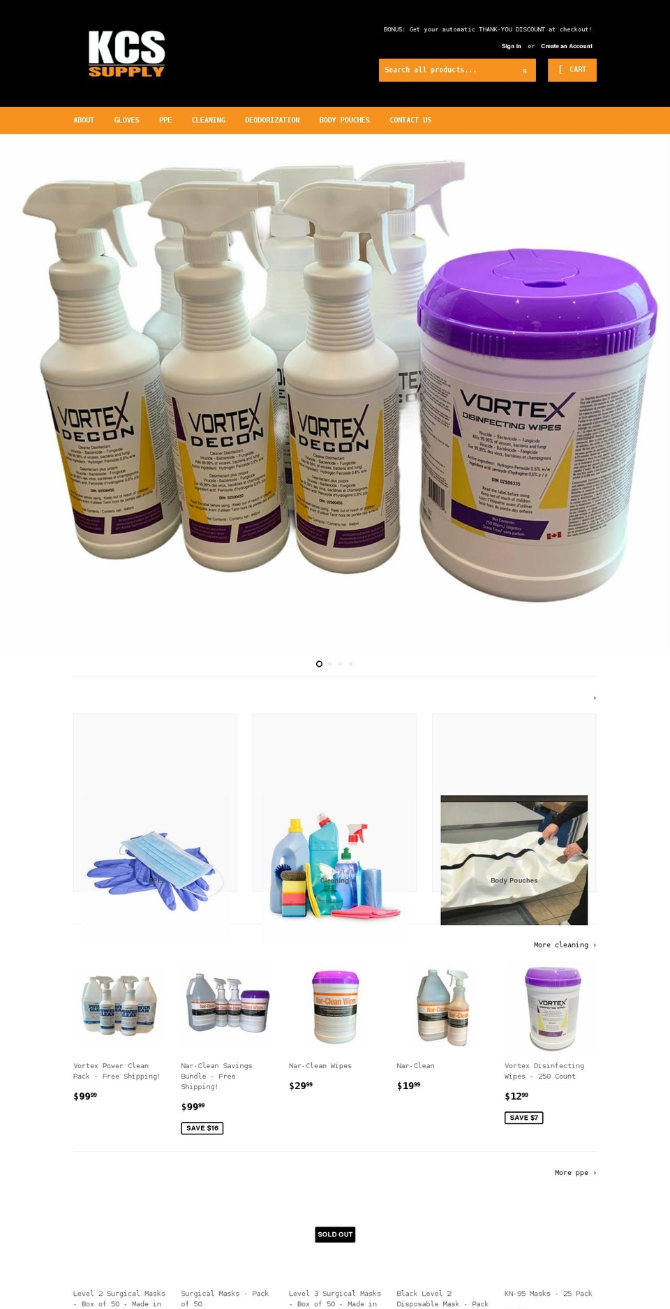 kcssupply.com shopify website screenshot