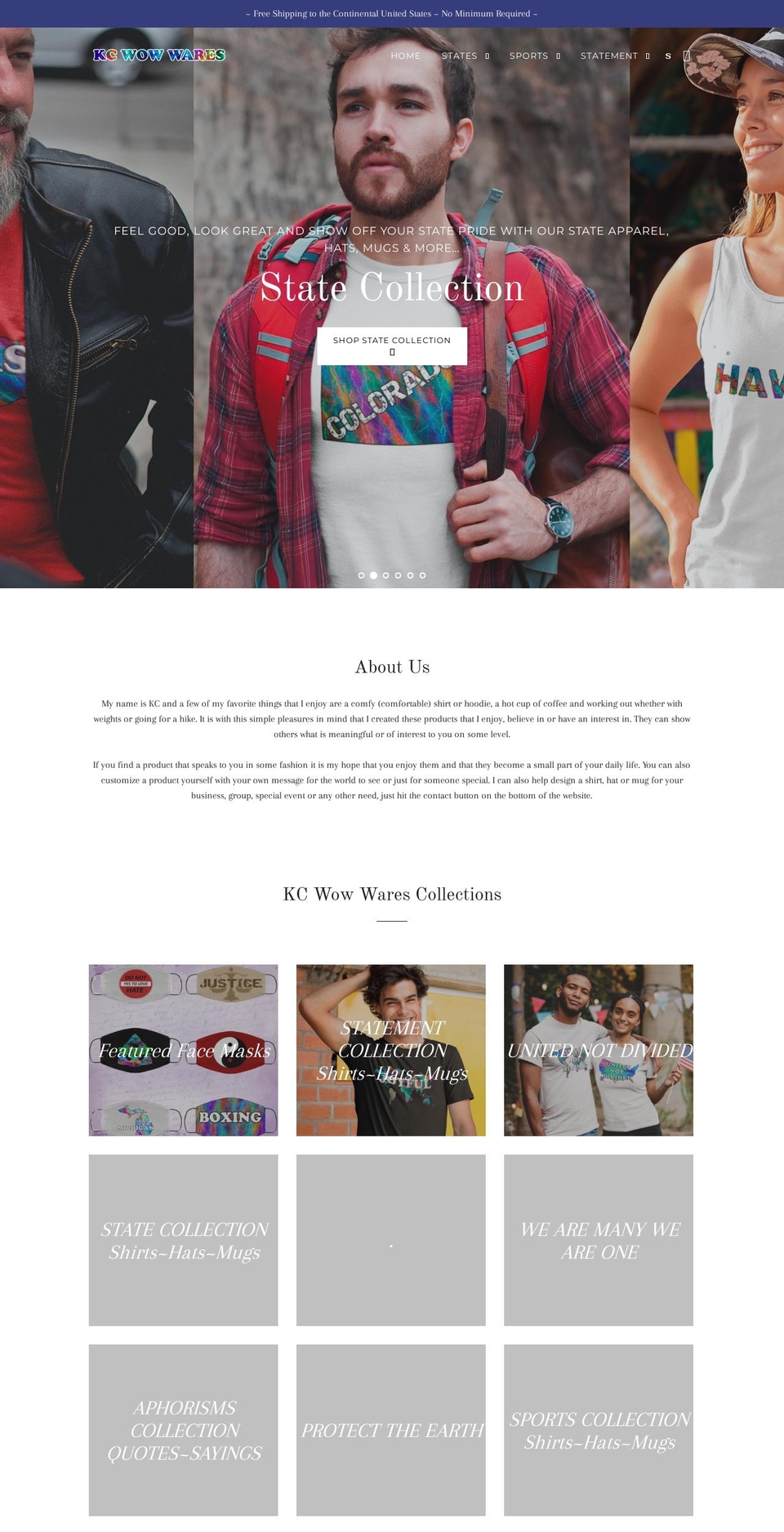 kcwares.com — Shopify storefront screenshot