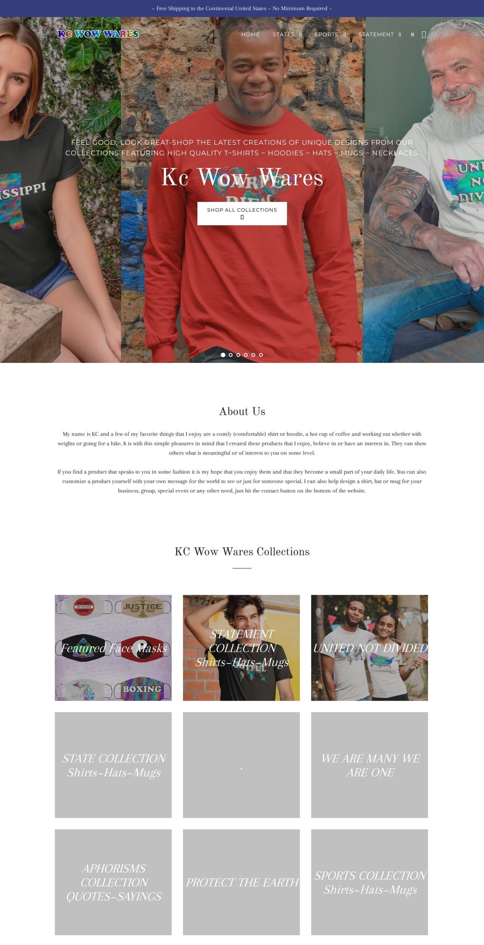 kcwowwares.com — Shopify storefront screenshot