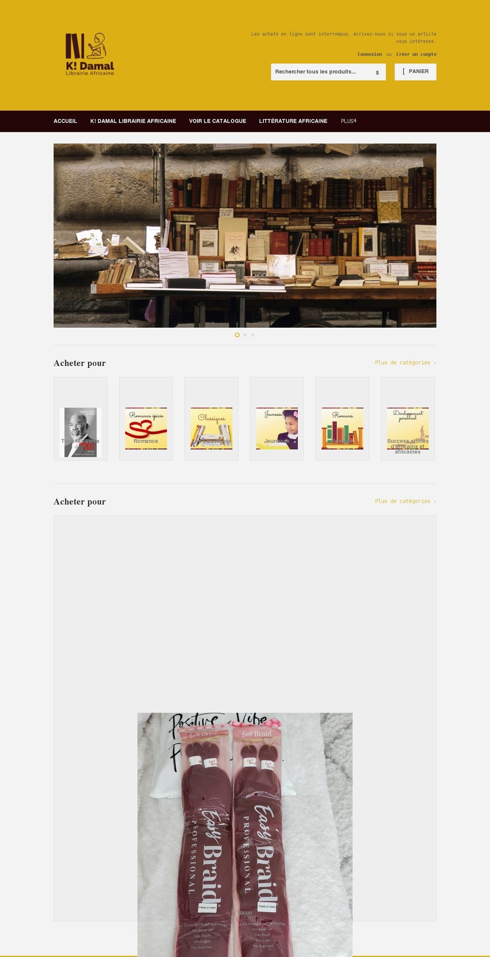 kdamal.com shopify website screenshot