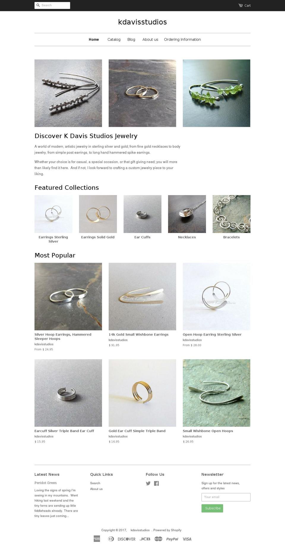 kdavisstudios.com shopify website screenshot